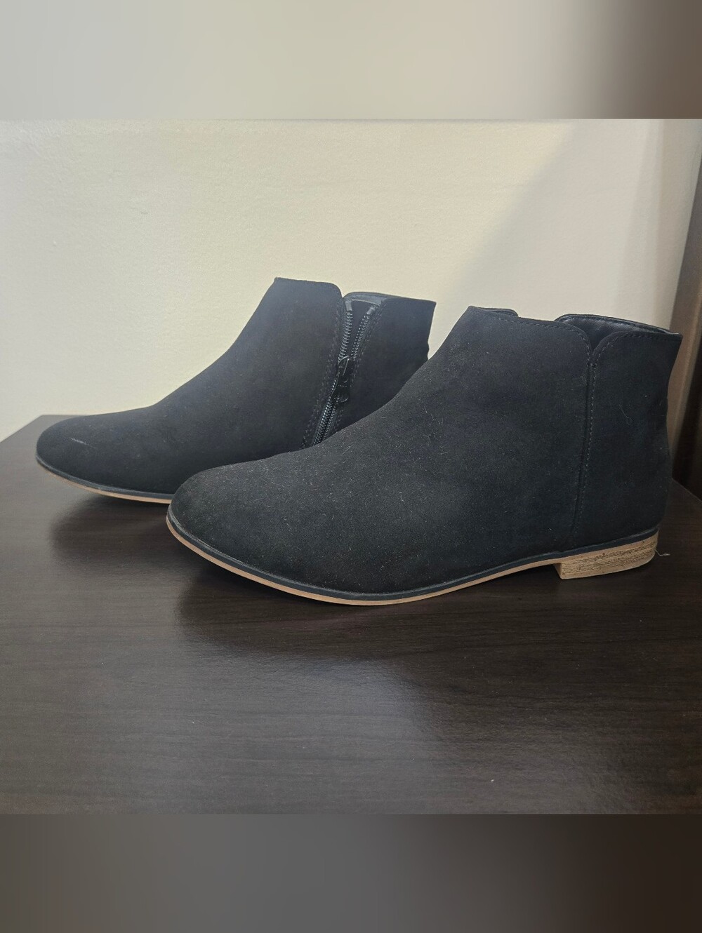 Cat & Jack Black Suede Ankle Boots